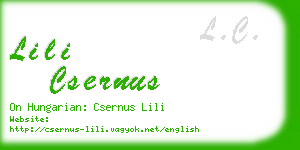 lili csernus business card